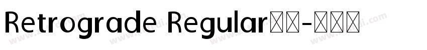 Retrograde Regular英文字体转换